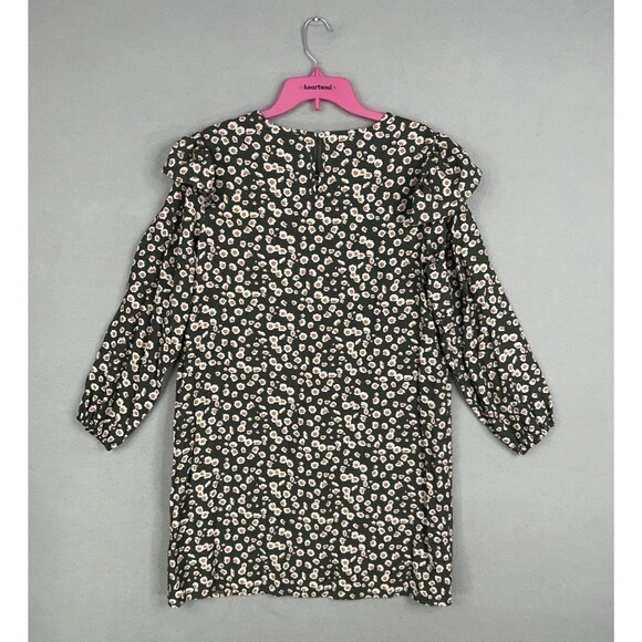 Michelle McDowell Dress Womens Large Green Ditsy Floral Ruffle Boho Cottage Fem - Picture 6 of 13